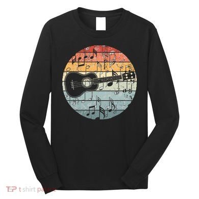Retro Uke Ukulele Player Funny Ukulele Music Long Sleeve Shirt