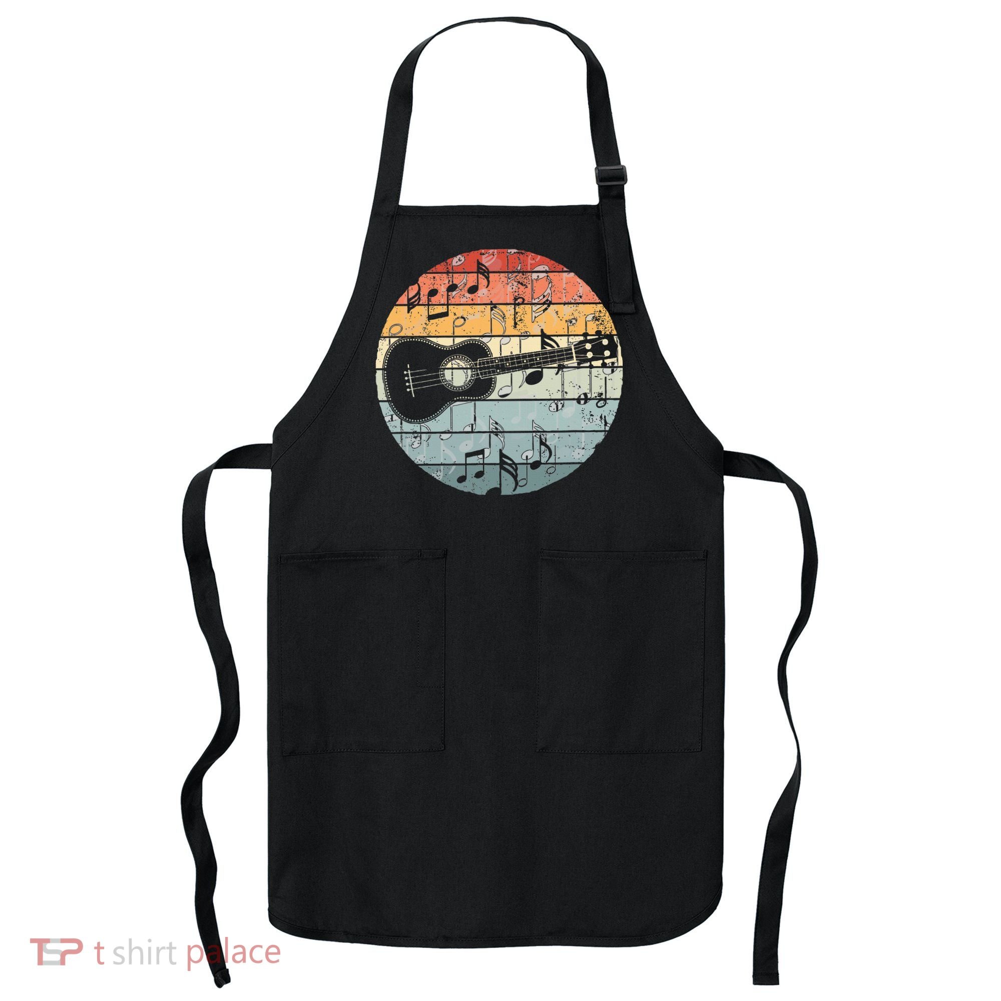 Retro Uke Ukulele Player Funny Ukulele Music Apron