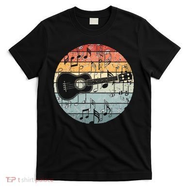 Retro Uke Ukulele Player Funny Ukulele Music T-Shirt