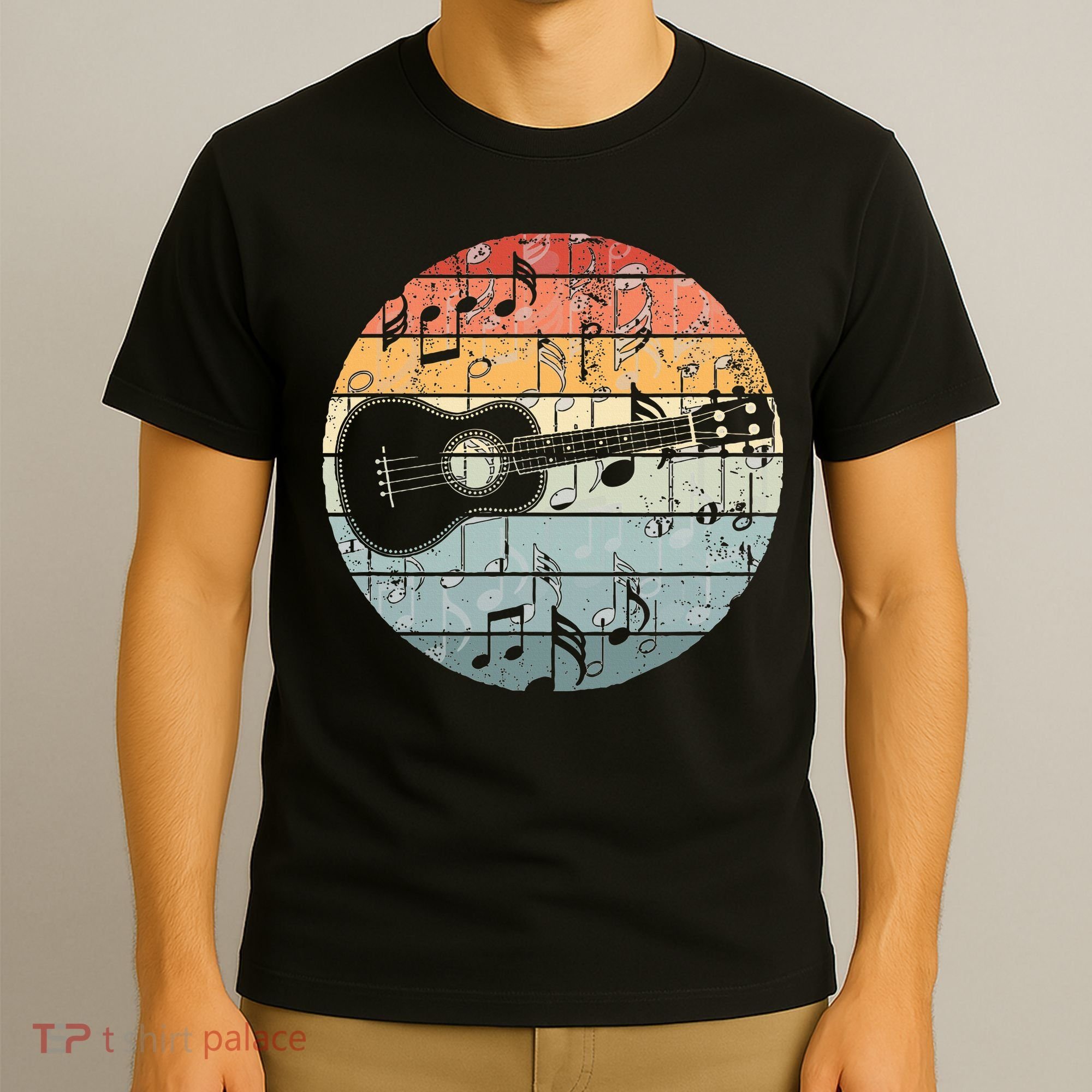 Retro Uke Ukulele Player Funny Ukulele Music T-Shirt
