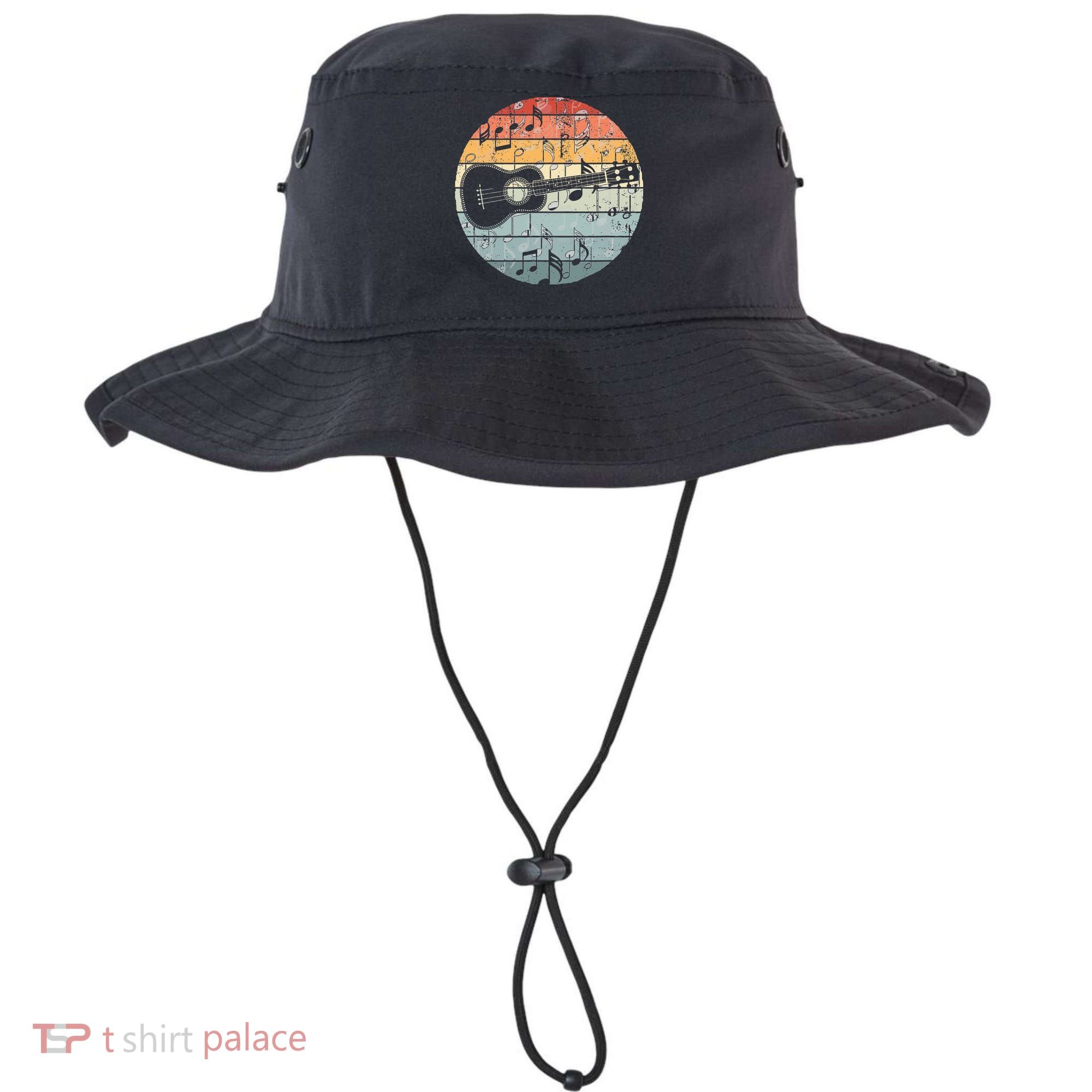 Retro Uke Ukulele Player Funny Ukulele Music Bucket Hat