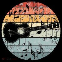 Retro Uke Ukulele Player Funny Ukulele Music Coaster thumb 2