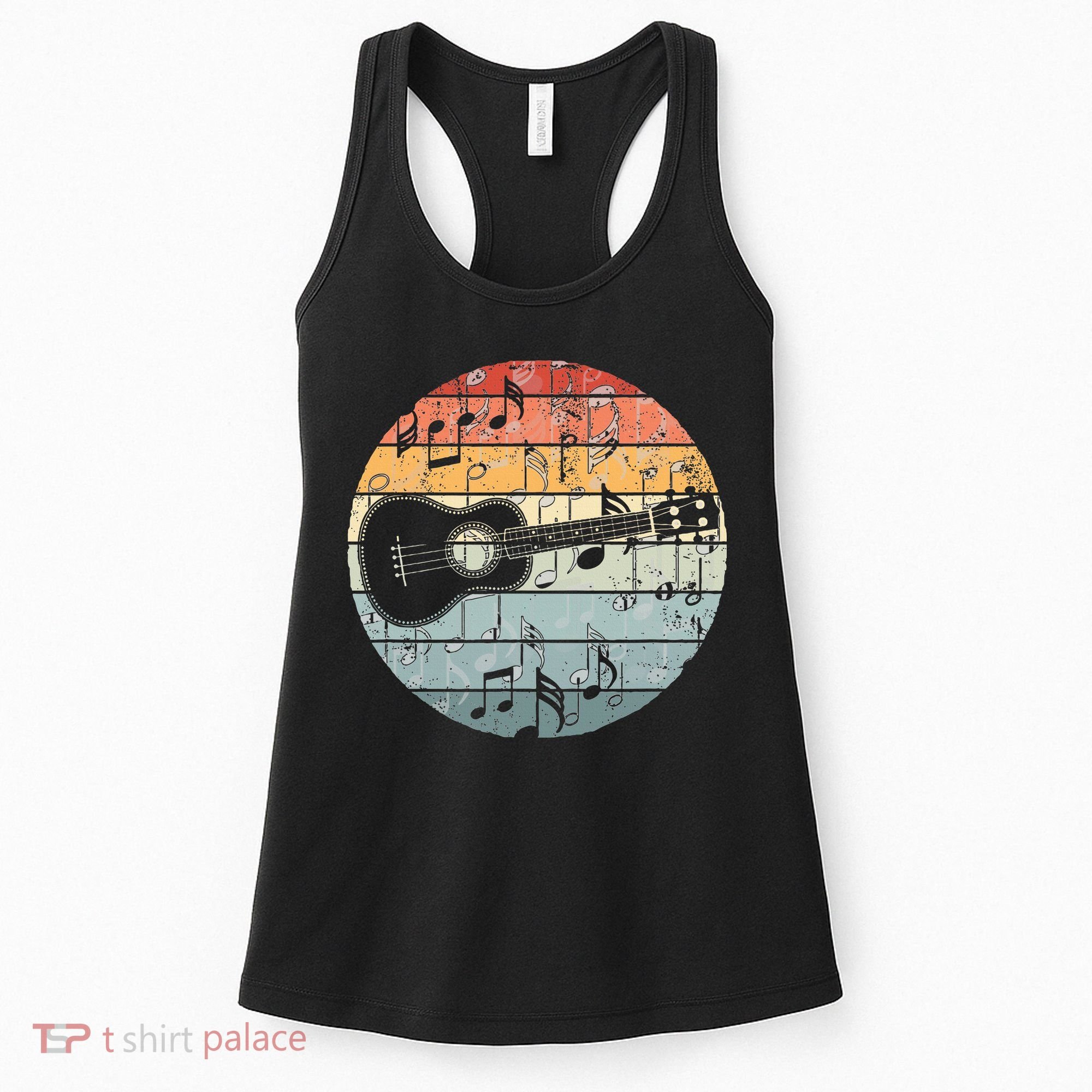 Retro Uke Ukulele Player Funny Ukulele Music Women's Tank Top