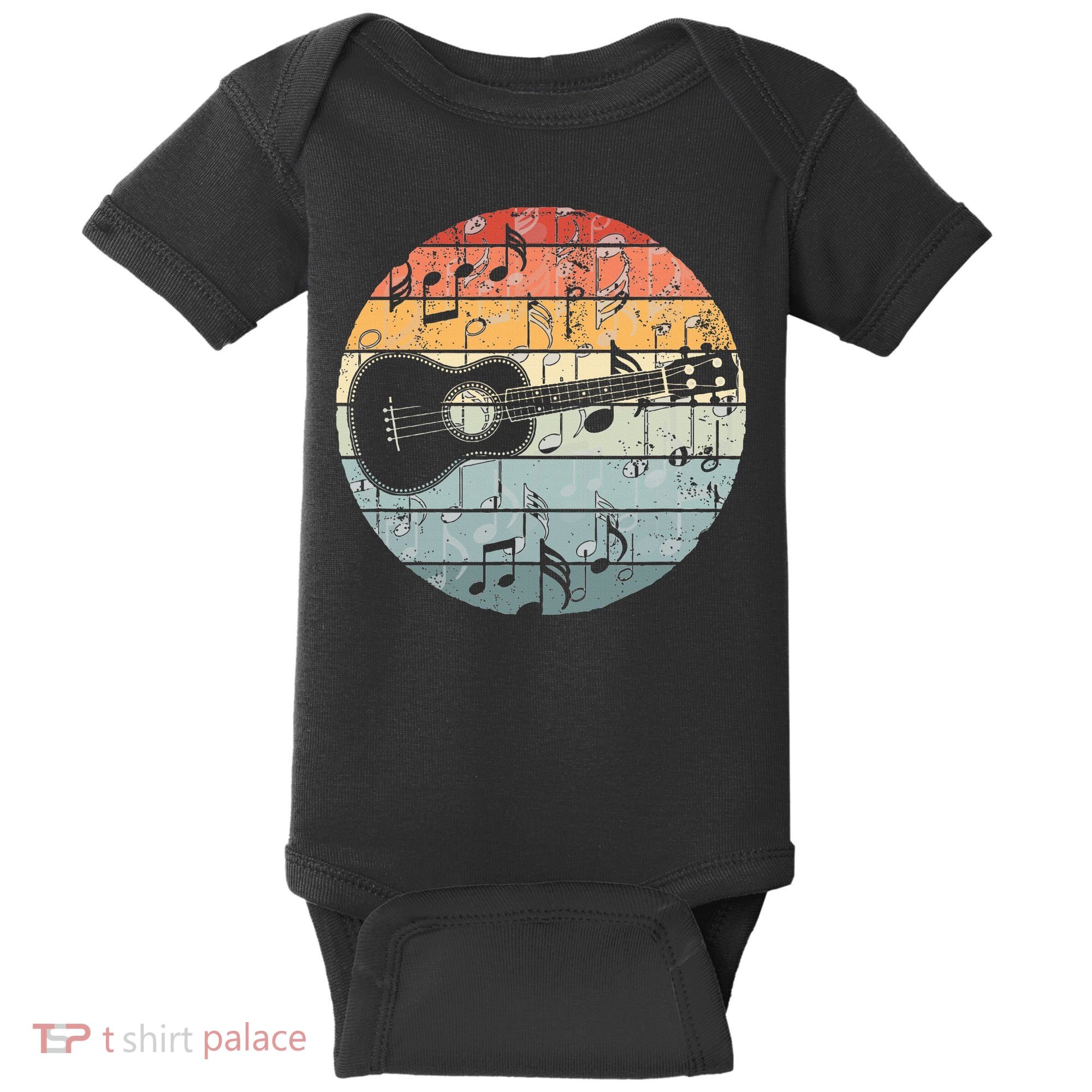 Retro Uke Ukulele Player Funny Ukulele Music Baby Bodysuit
