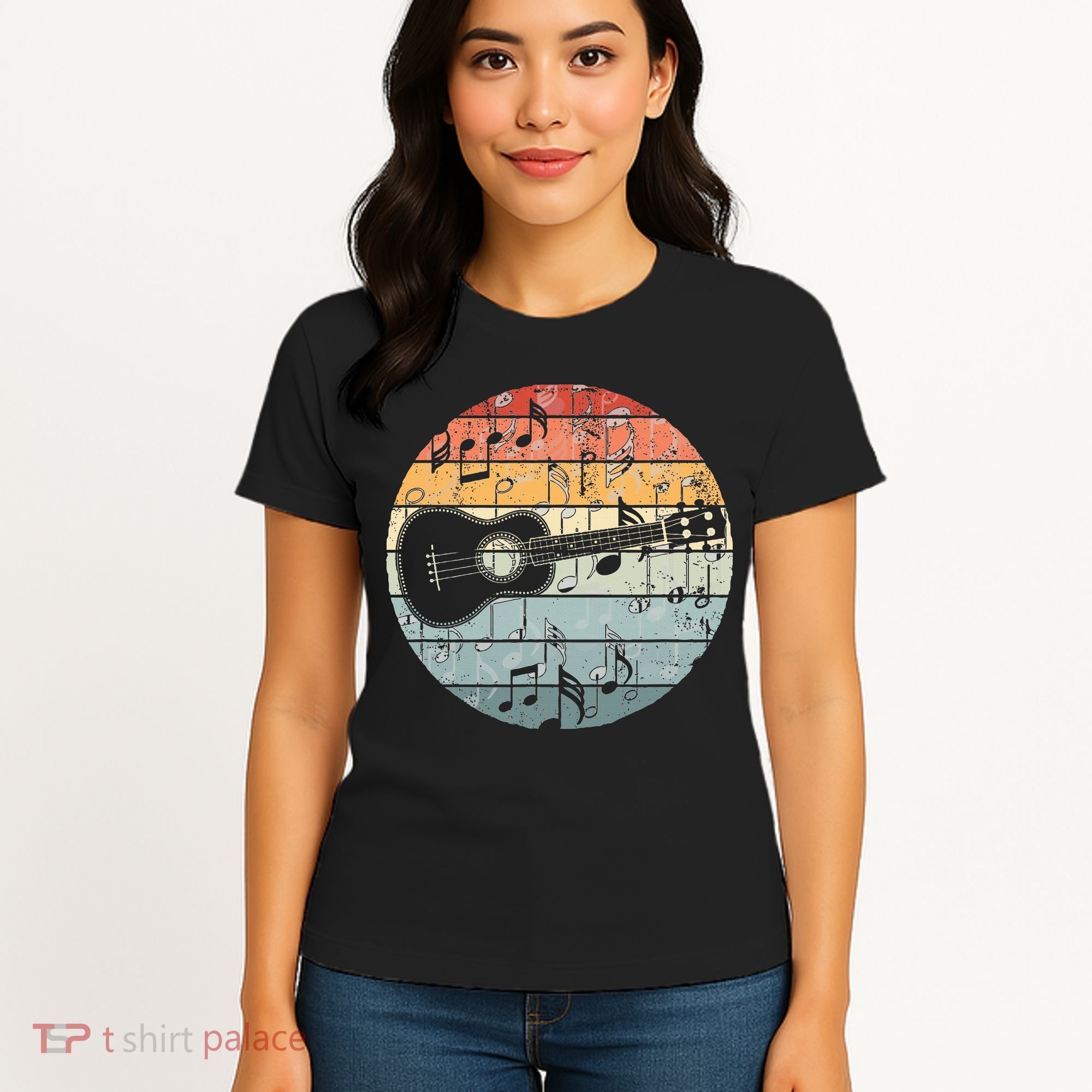 Retro Uke Ukulele Player Funny Ukulele Music Women's T-Shirt