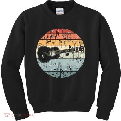 Retro Uke Ukulele Player Funny Ukulele Music Kids Sweatshirt