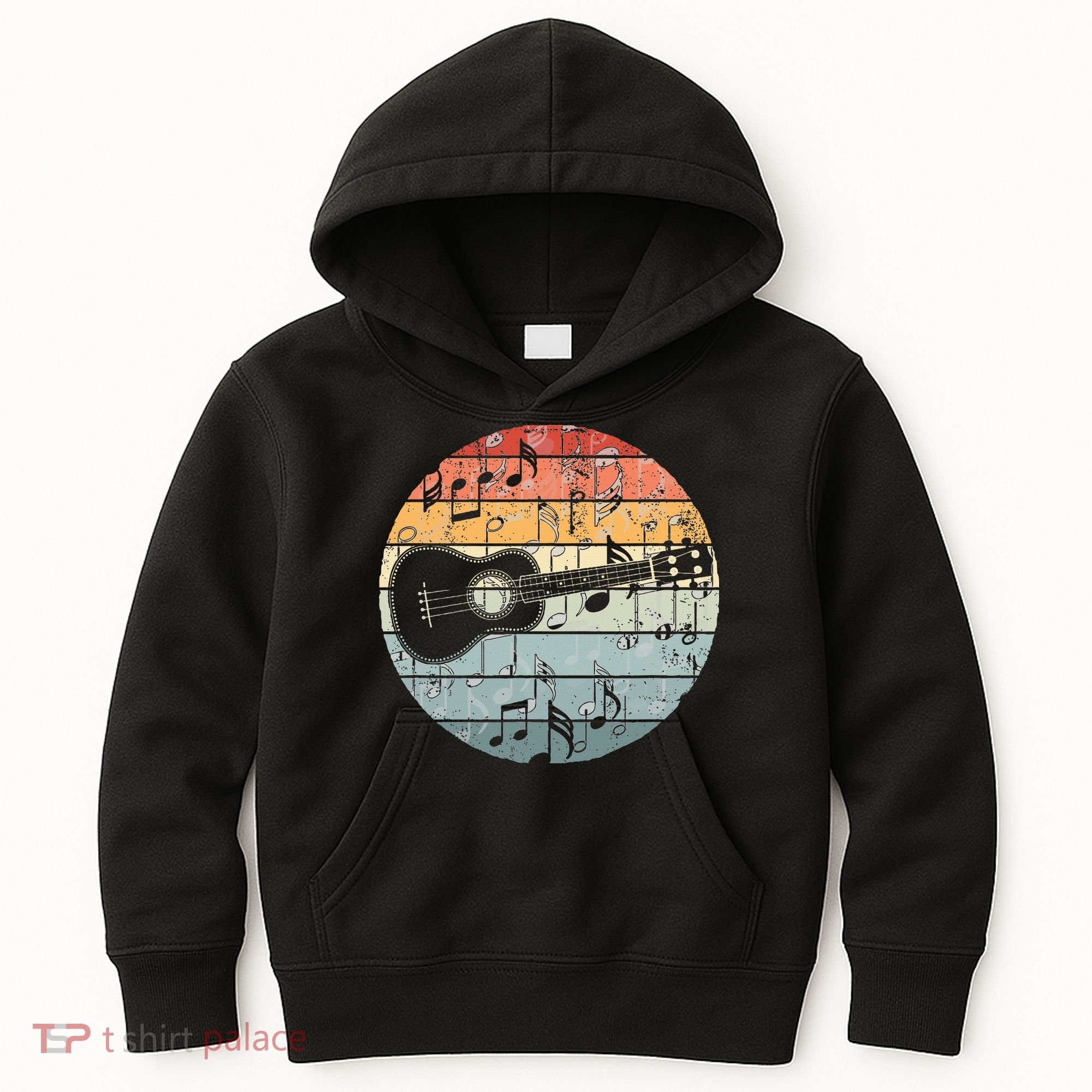 Retro Uke Ukulele Player Funny Ukulele Music Kids Hoodie