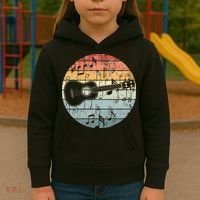 Retro Uke Ukulele Player Funny Ukulele Music Kids Hoodie thumb 3