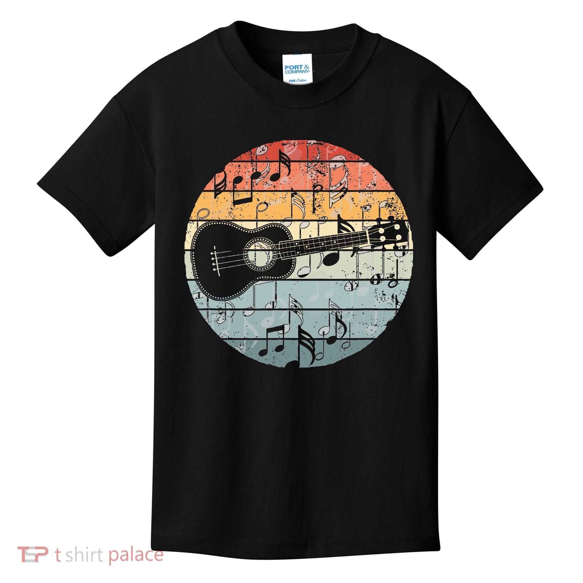 Retro Uke Ukulele Player Funny Ukulele Music Kids T-Shirt