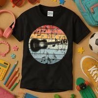 Retro Uke Ukulele Player Funny Ukulele Music Kids T-Shirt thumb 3