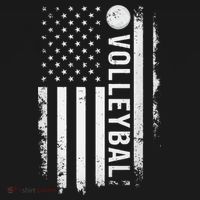 retro US Volleyball Practice USA Flag American Women's Hoodie thumb 2