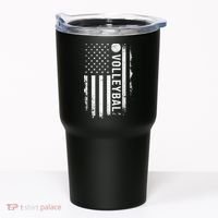 retro US Volleyball Practice USA Flag American Tumbler thumb 0