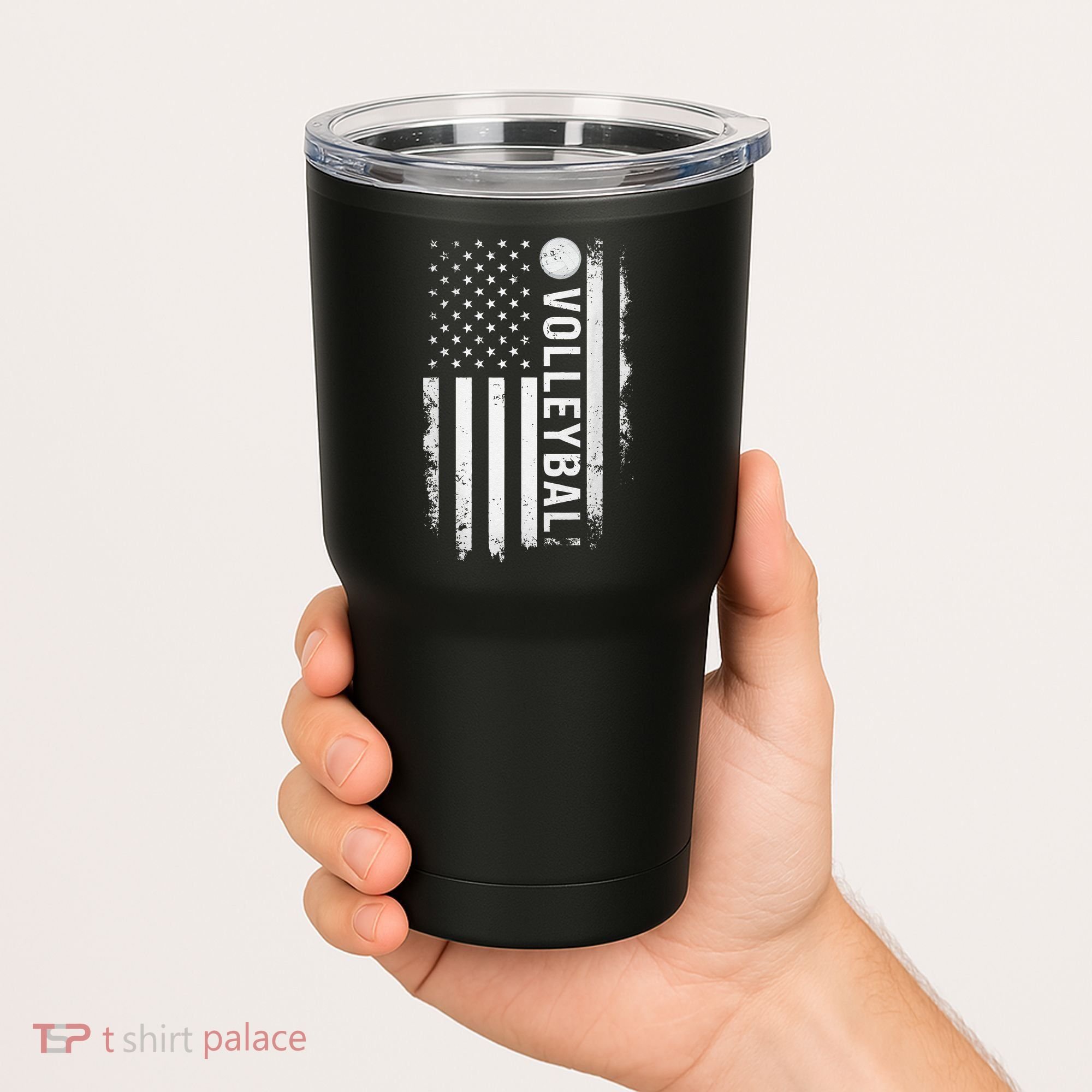 retro US Volleyball Practice USA Flag American Tumbler