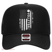 retro US Volleyball Practice USA Flag American Hat thumb 0