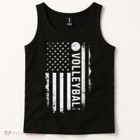 retro US Volleyball Practice USA Flag American Tank Top thumb 2