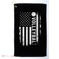 retro US Volleyball Practice USA Flag American Golf Towel thumb 0