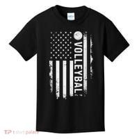 retro US Volleyball Practice USA Flag American Kids T-Shirt thumb 0