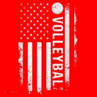 retro US Volleyball Practice USA Flag American Santa Hat thumb 1