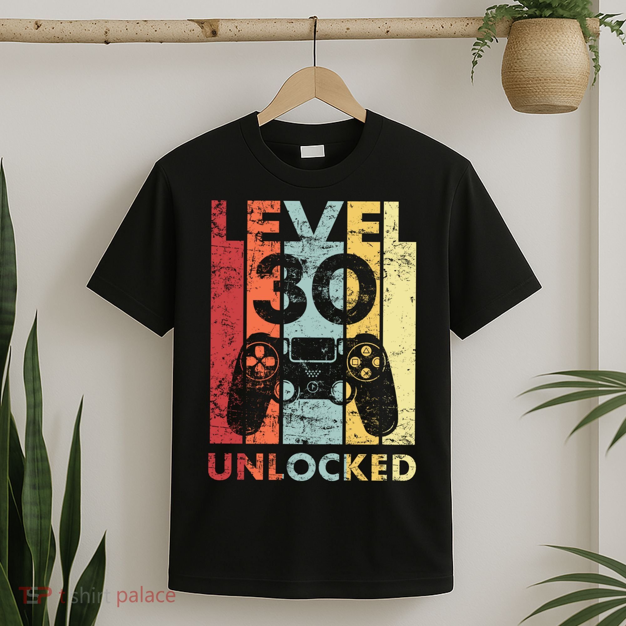 Retro Vintage 30th Birthday 30 Years Old For Men, Women, Boys, Girls, Game Lover T-Shirt