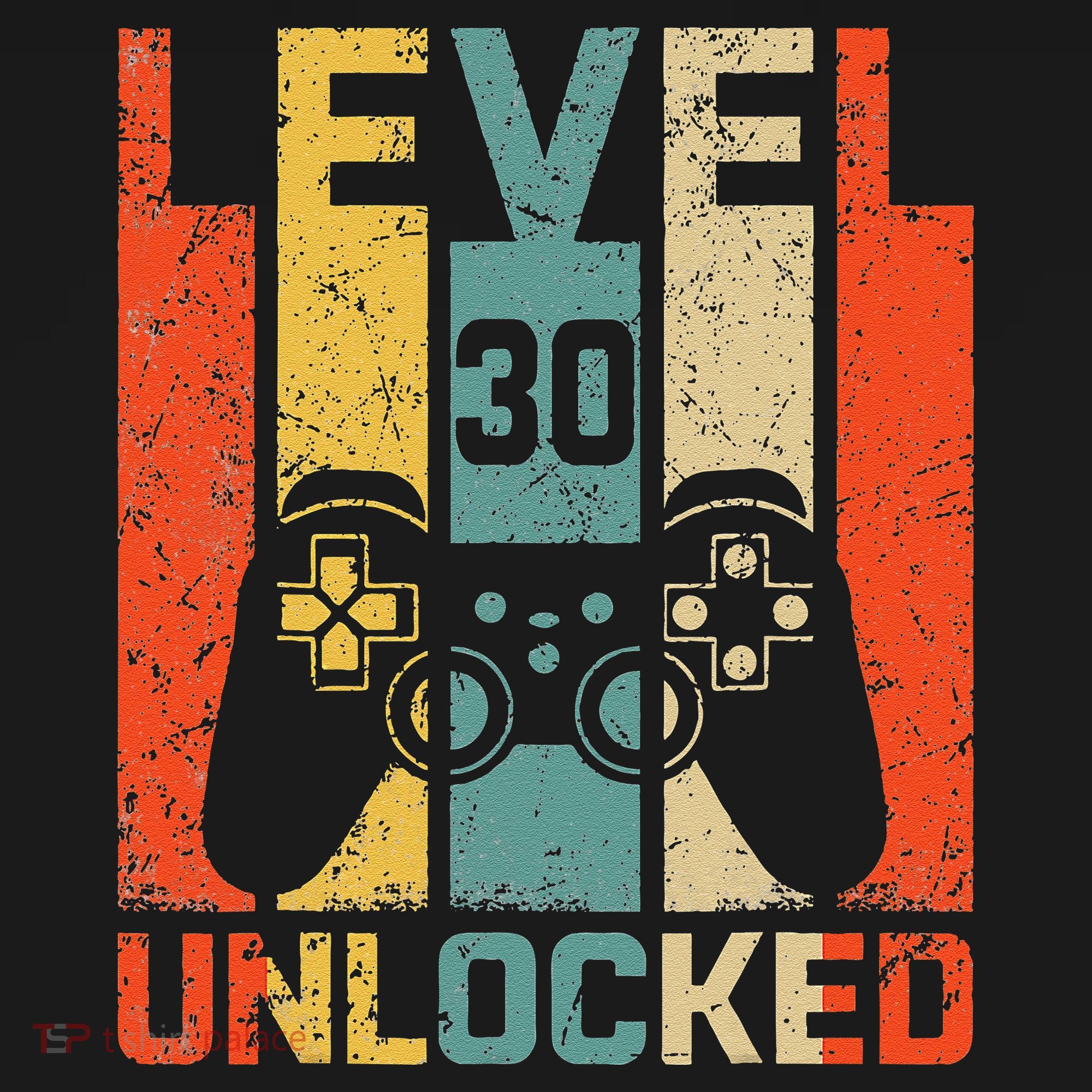Retro Vintage 30th Birthday Gamer Level 30 Unlocked T-Shirt