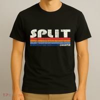 Retro Vintage 70s 80s Style Split Croatia T-Shirt thumb 3