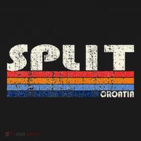 Retro Vintage 70s 80s Style Split Croatia T-Shirt thumb 7
