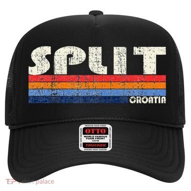 Retro Vintage 70s 80s Style Split Croatia Hat