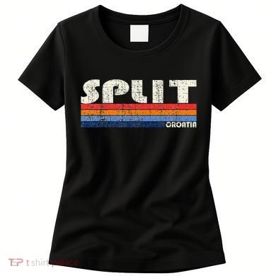 Retro Vintage 70s 80s Style Split Croatia Women's T-Shirt