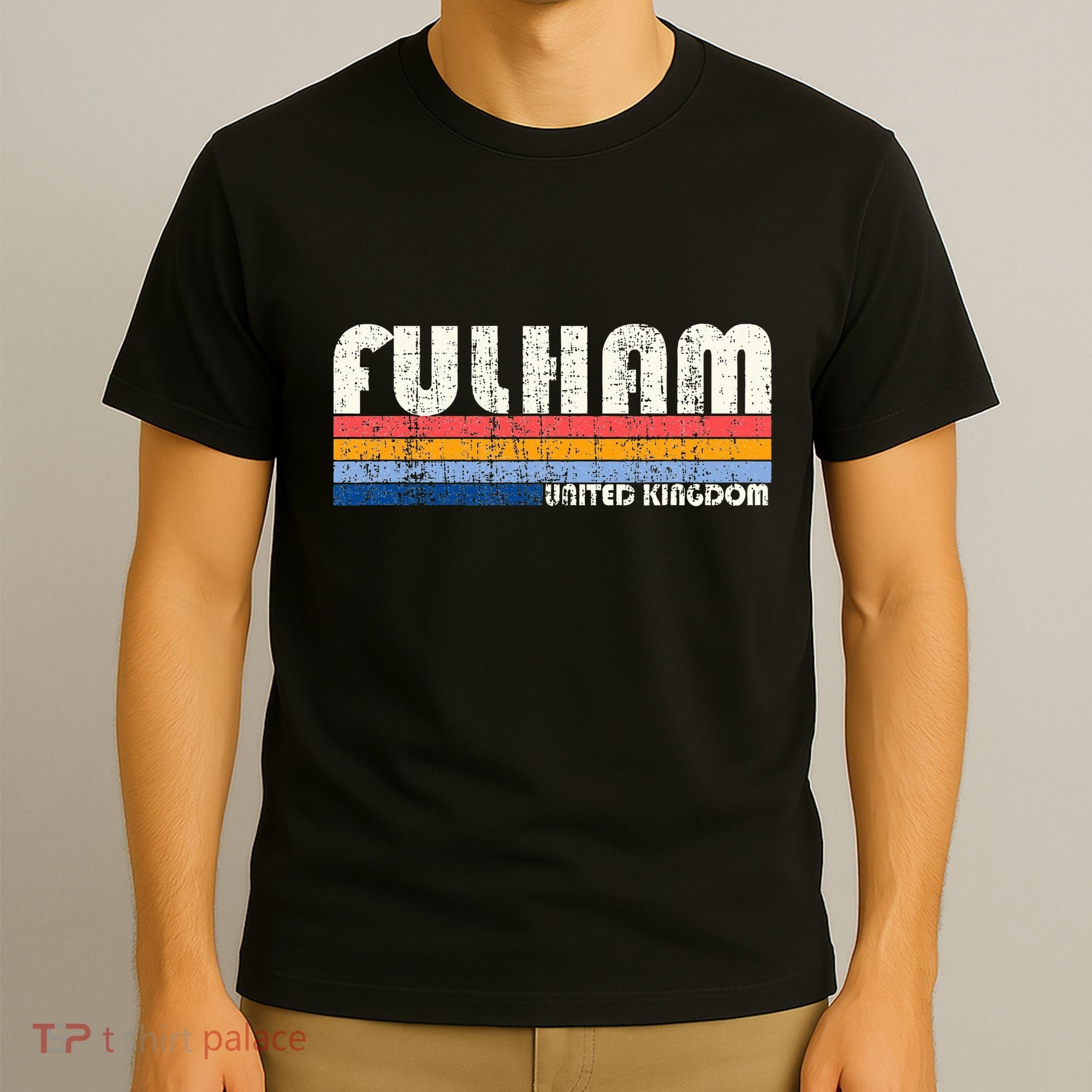 Retro Vintage 70s 80s Style Fulham United Kingdom T-Shirt