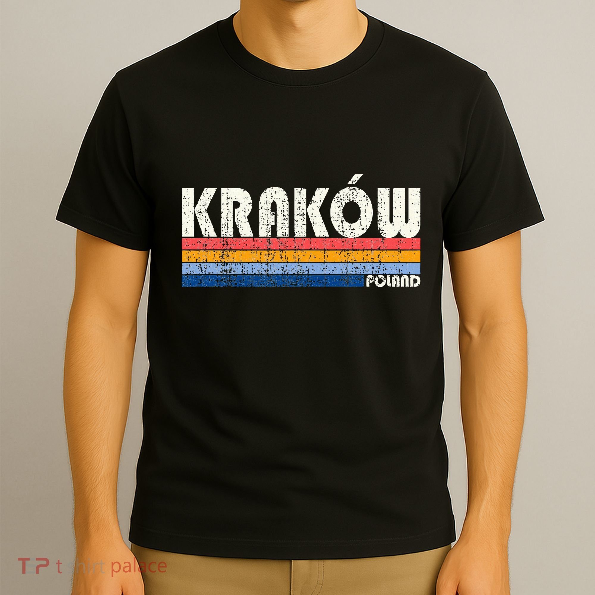 Retro Vintage 70s 80s Style KrakóW Poland T-Shirt