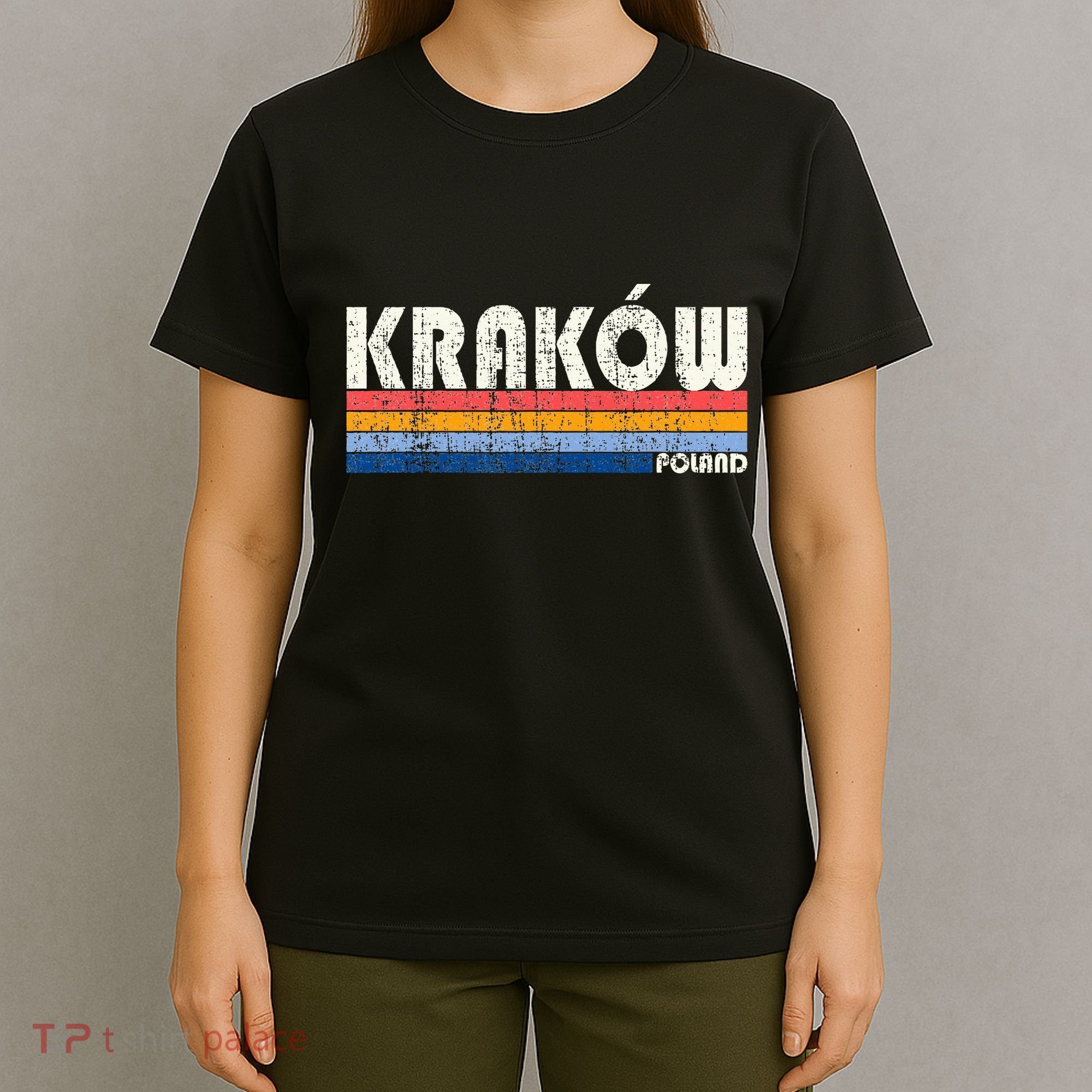 Retro Vintage 70s 80s Style KrakóW Poland T-Shirt