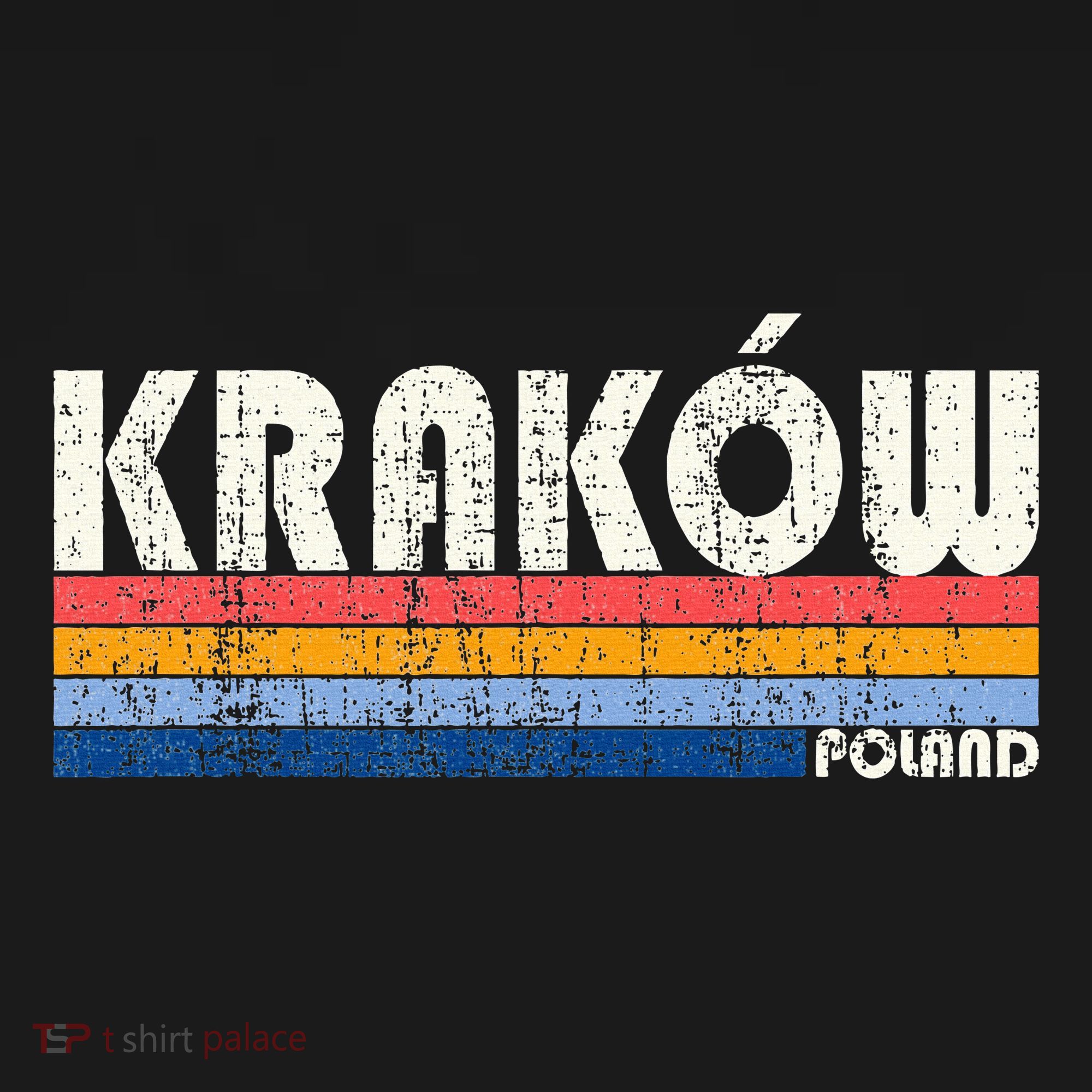 Retro Vintage 70s 80s Style KrakóW Poland T-Shirt