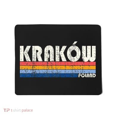 Retro Vintage 70s 80s Style KrakóW Poland Mousepad