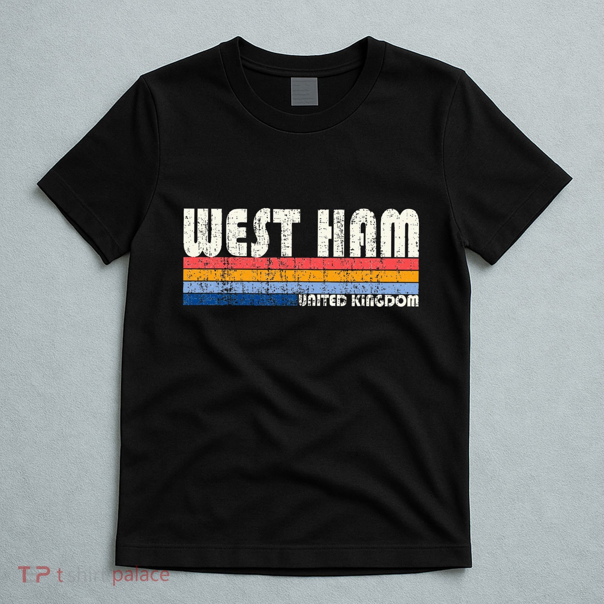 Retro Vintage 70s 80s Style West Ham United Kingdom T-Shirt