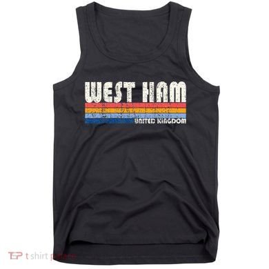 Retro Vintage 70s 80s Style West Ham United Kingdom Tank Top