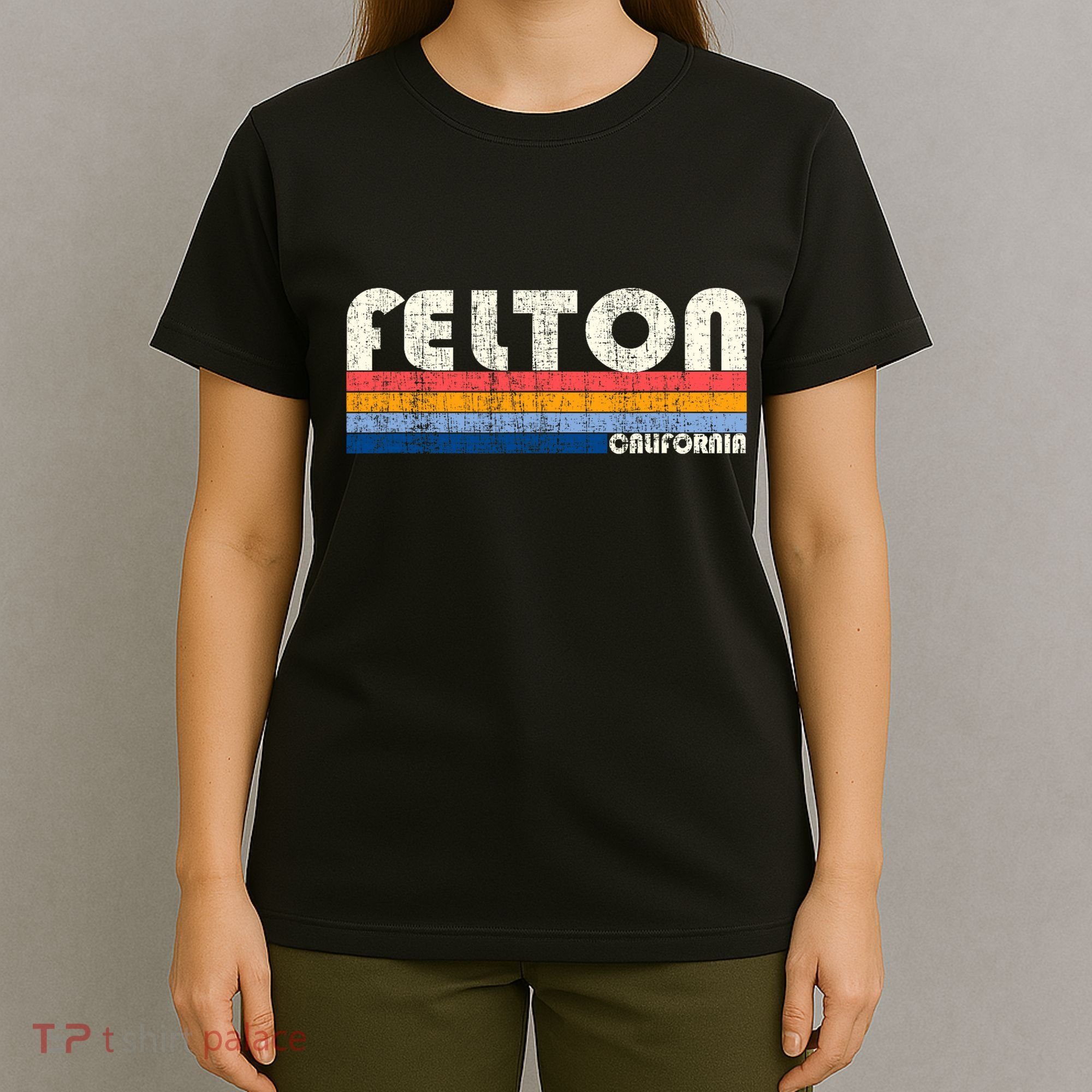 Retro Vintage 70s 80s Style Felton Ca T-Shirt