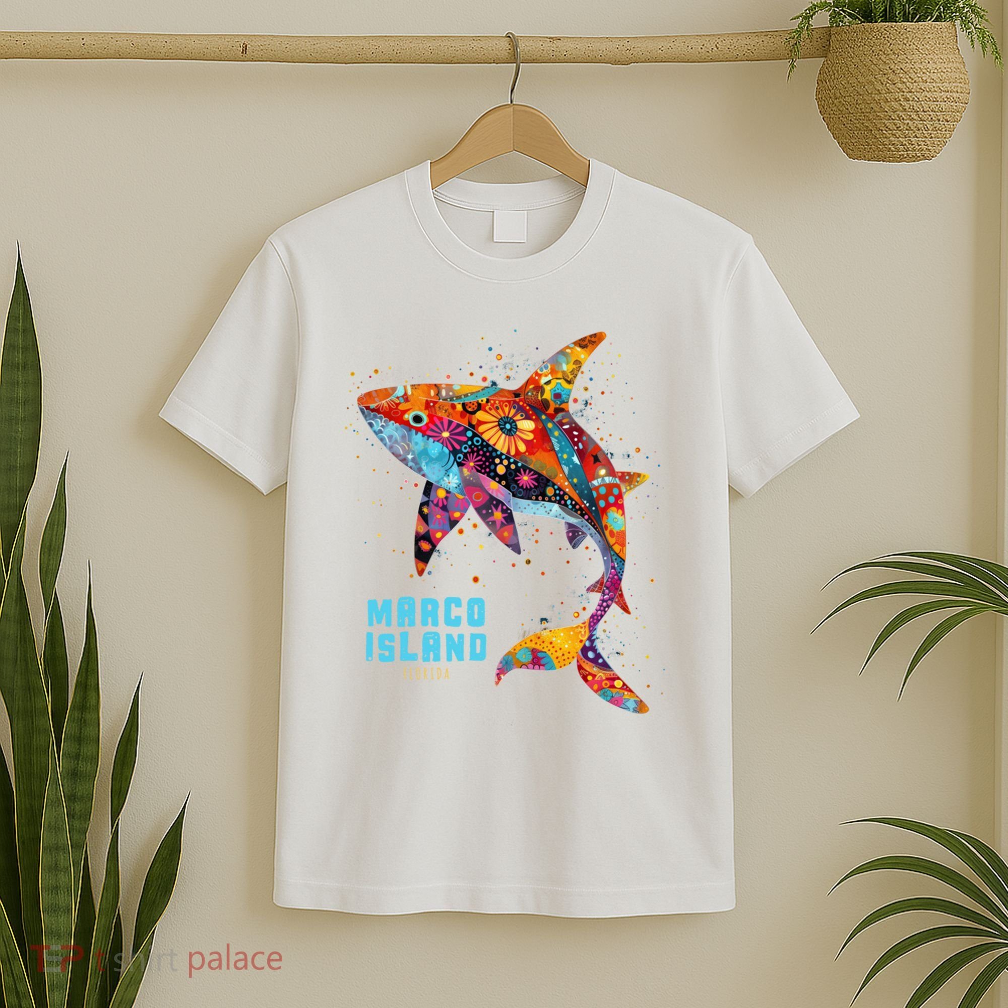 Retro Vintage 70S Meaningful Gift Marco Island Florida Shark Beach Vacation  T-Shirt