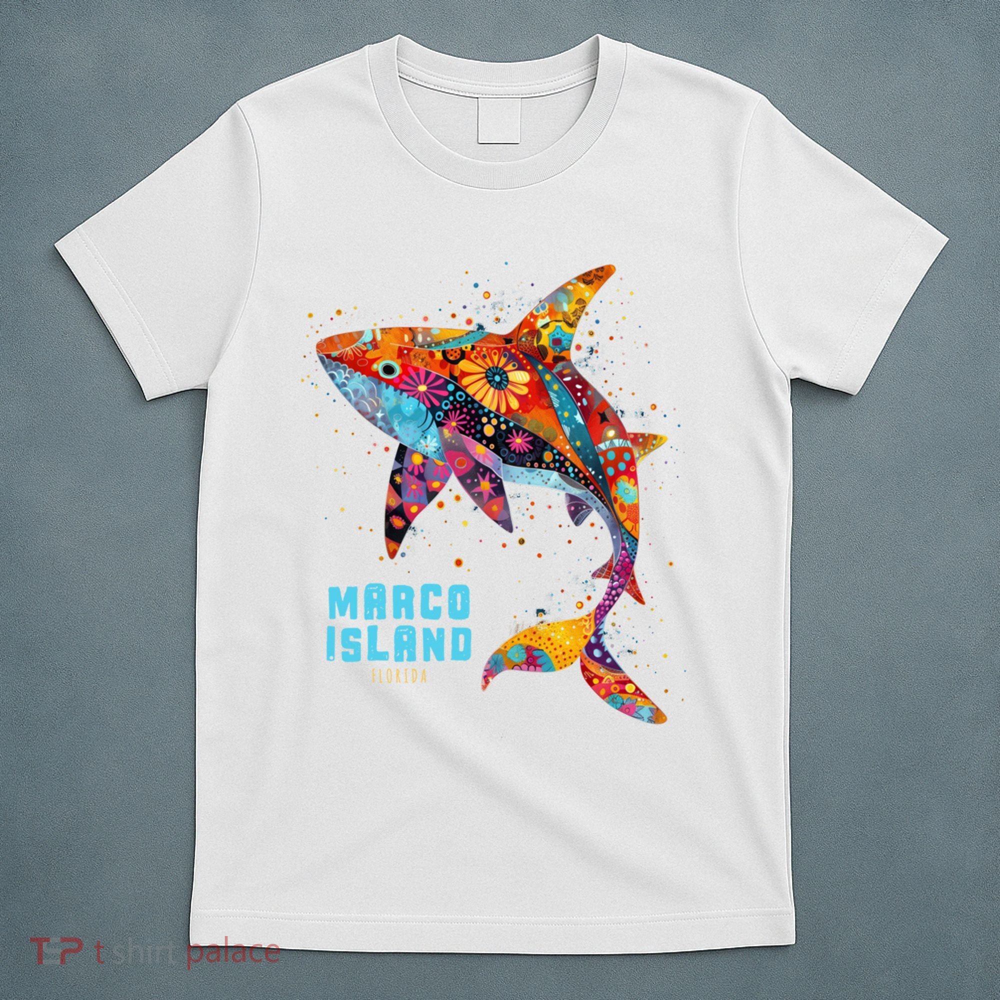 Retro Vintage 70S Meaningful Gift Marco Island Florida Shark Beach Vacation  T-Shirt