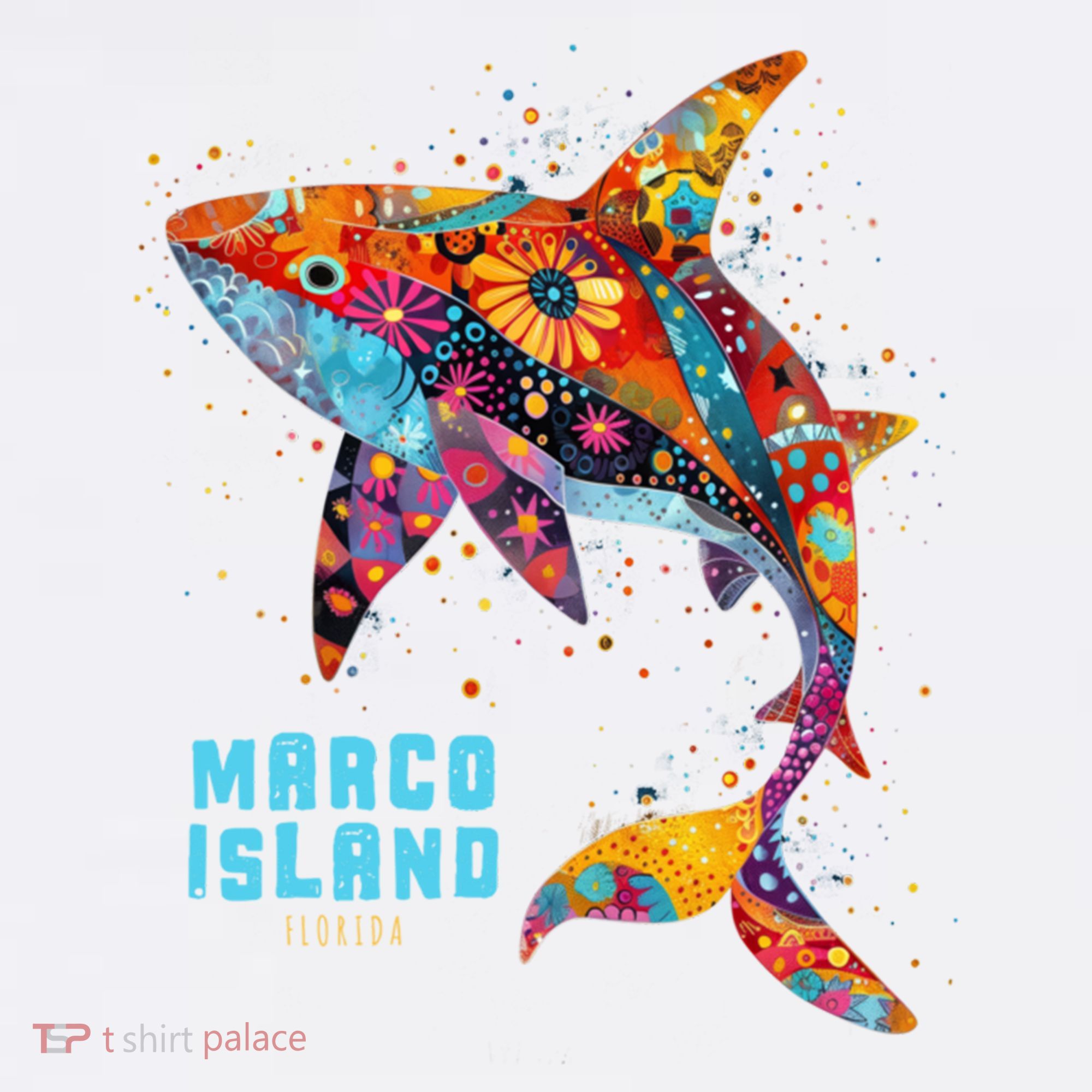 Retro Vintage 70S Meaningful Gift Marco Island Florida Shark Beach Vacation  T-Shirt