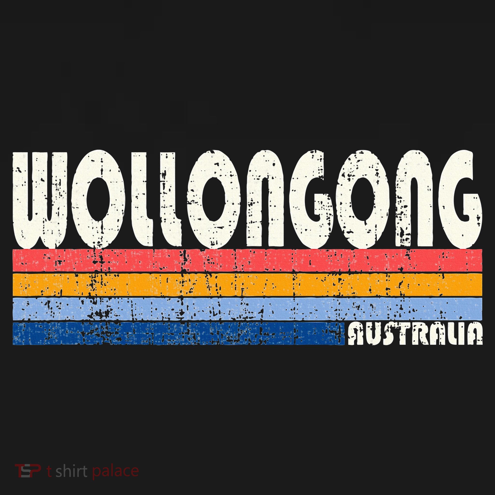 Retro Vintage 70s 80s Style Wollongong Australia T-Shirt