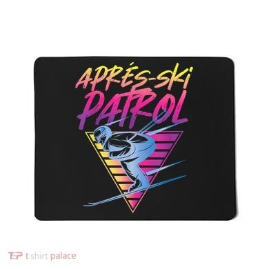 Retro Vintage 80s Apres Ski Patrol Mousepad