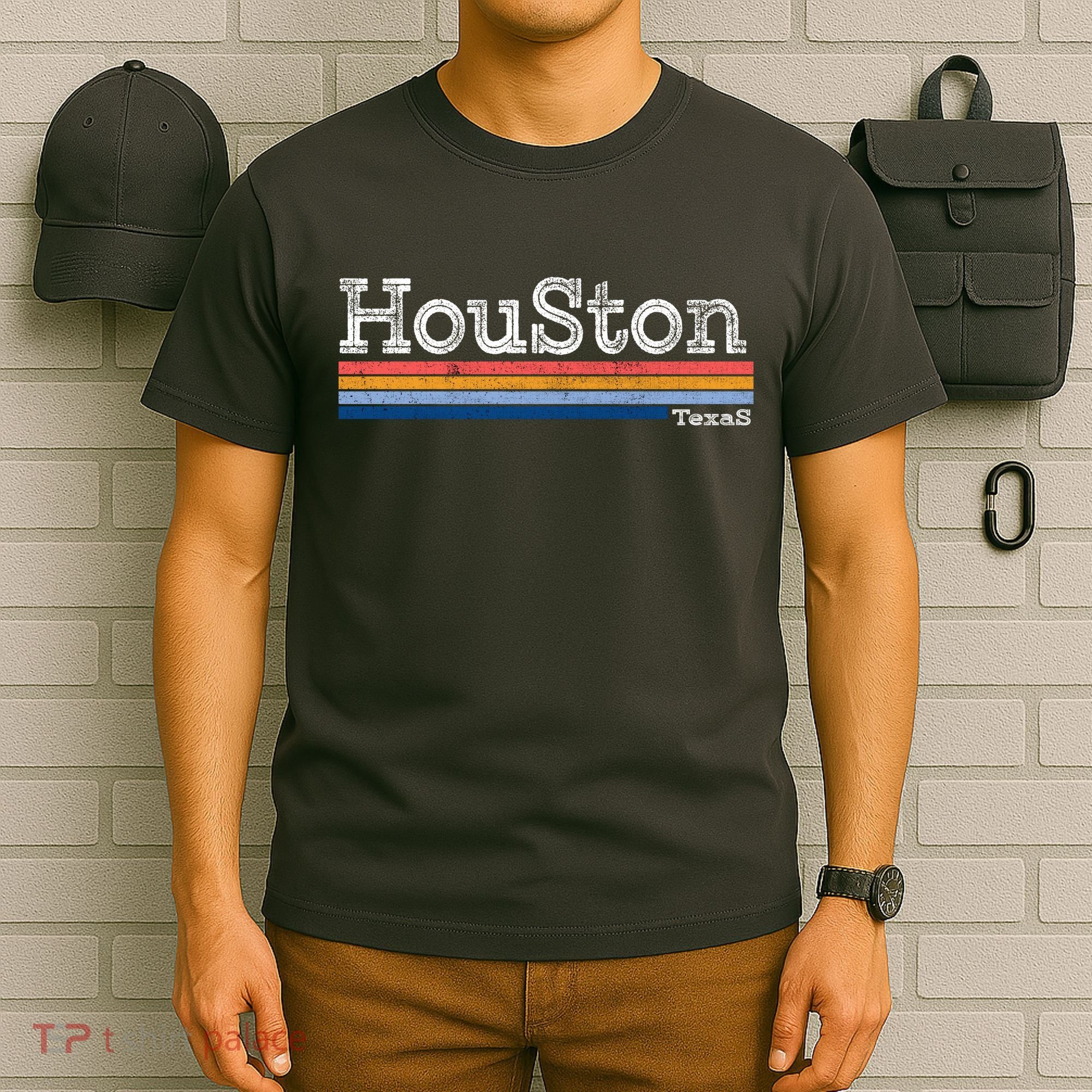 Retro Vintage 80s Style Houston Texas Logo T-Shirt