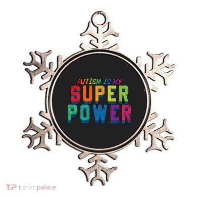 Retro Vintage Autism Is My Super Power Autistic Meaningful Gift Ornament