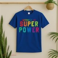Retro Vintage Autism Is My Super Power Autistic Meaningful Gift T-Shirt thumb 2