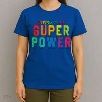 Retro Vintage Autism Is My Super Power Autistic Meaningful Gift T-Shirt thumb 4