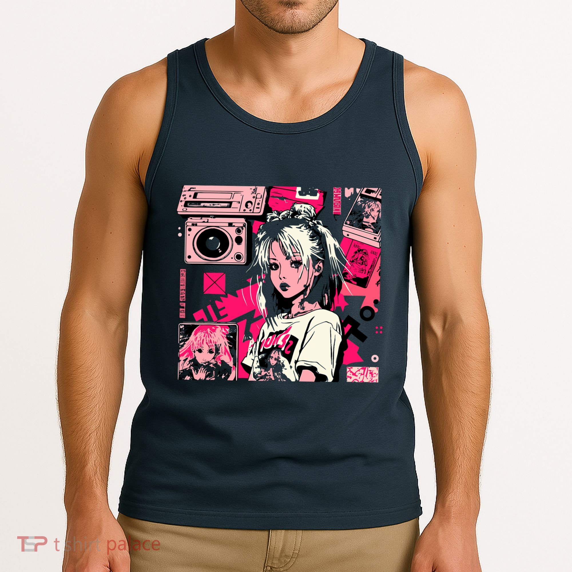 Retro Vaporwave Aesthetic 90s Egirl Japanese Art Tank Top