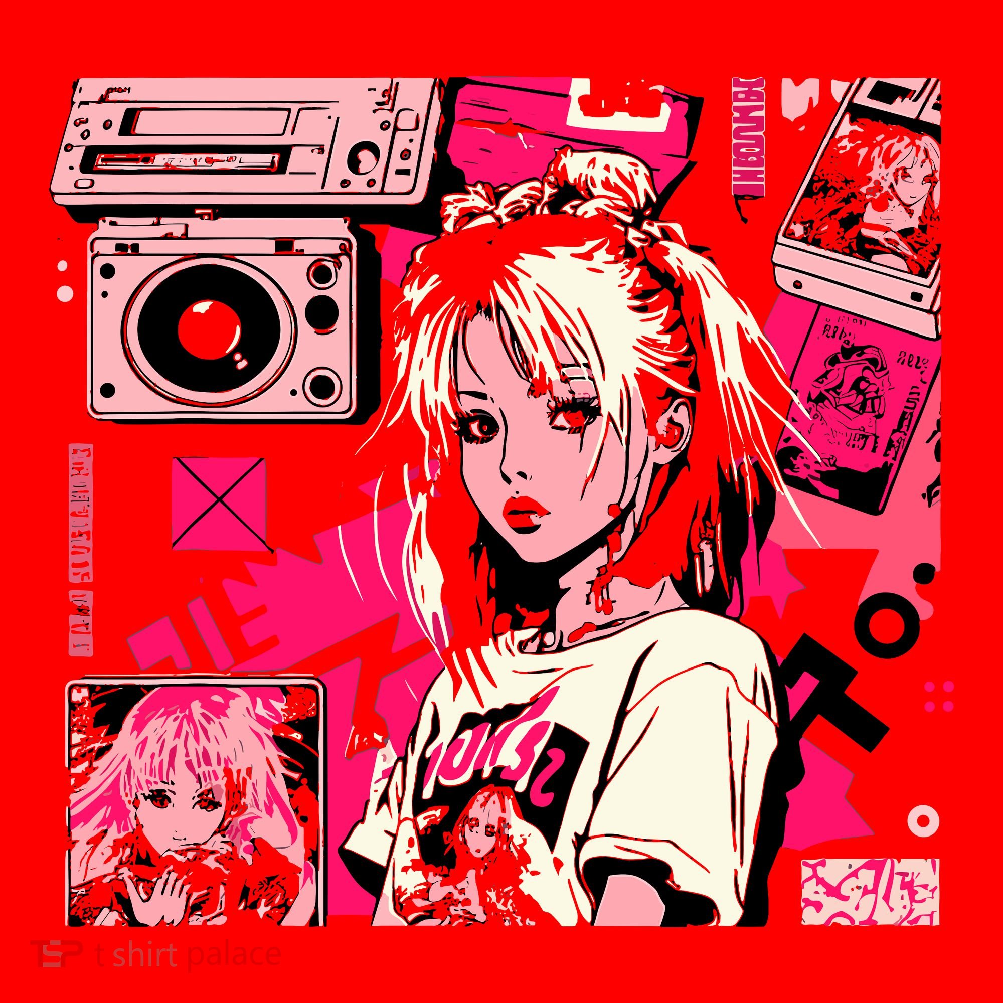 Retro Vaporwave Aesthetic 90s Egirl Japanese Art Santa Hat