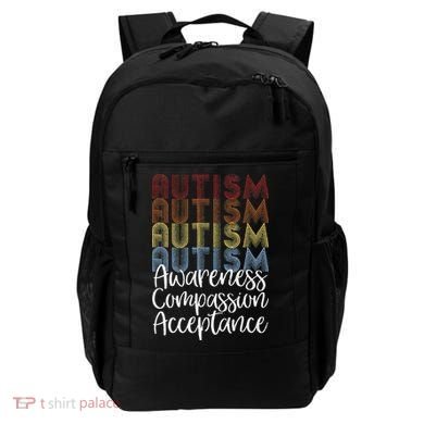 Retro Vintage Autism Awareness With Distressed Text Backpack