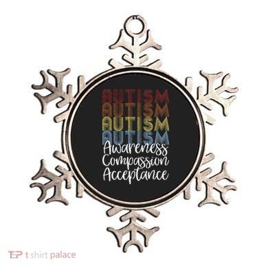 Retro Vintage Autism Awareness With Distressed Text Ornament