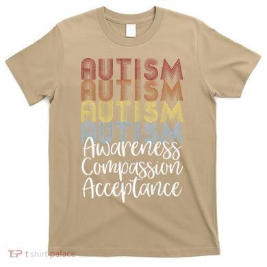 Retro Vintage Autism Awareness With Distressed Text T-Shirt